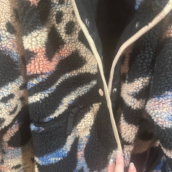 Free People Hit The Slopes Printed Fleece Jacket Monarch 🦋 - Picture 4 of 5